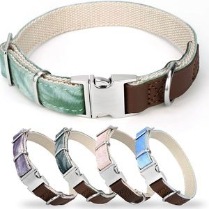 MOBA Pet Dog Collar Metal Buckle Adjustable Dog Collar Size Small Green